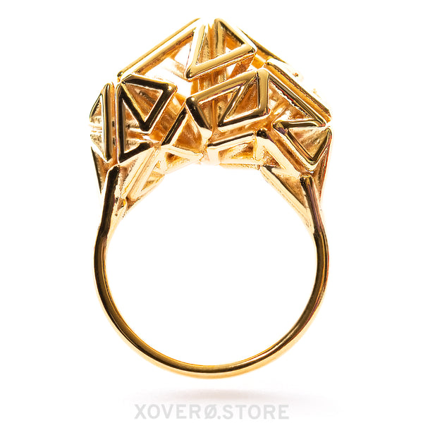 DYNA - 3d Printed Ring - Sterling Silver or Gold-Plated
