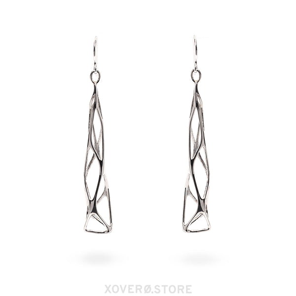 TAMARIX - 3d Printed Earrings - Sterling or Gold-Plated