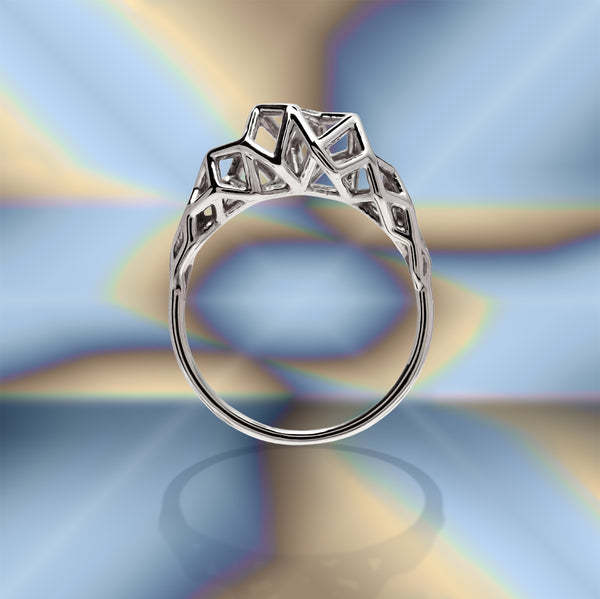 VEGA - 3d Printed Ring - Sterling or Gold-Plated